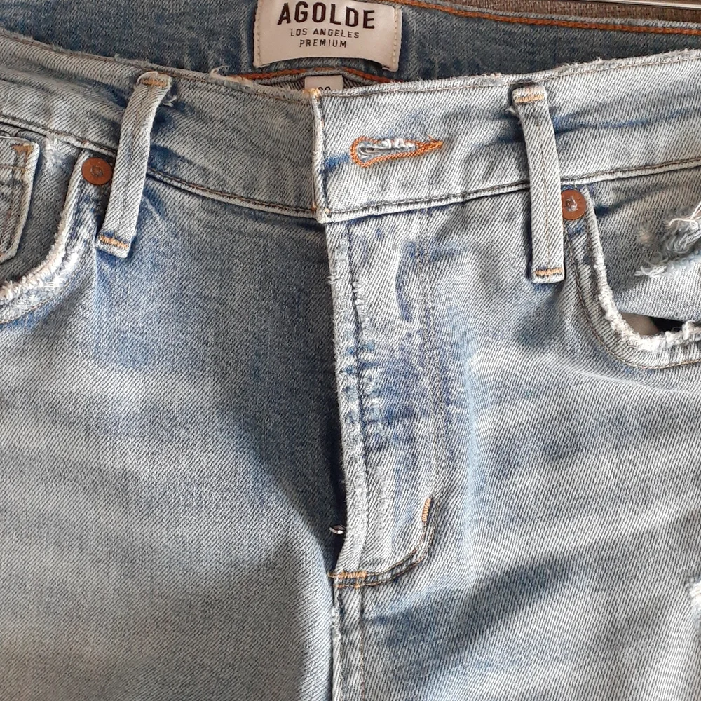 AGOLDE distressed blue jeans size 26 - Picture 16 of 16